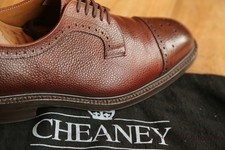 Joseph Cheaney Wingate Brown Leather Derby Brogue Shoes Men's UK 8.5 F US 9.5