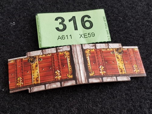 Heroquest door card - card, reinforced