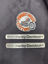 ORIGINAL Vintage Harley Davidson AMF Shovelhead Tank Emblems Badges Set OEM