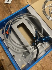 Hope tech 3 X2 MTB Hydraulic Disc Brake Blue Braided with rotor 