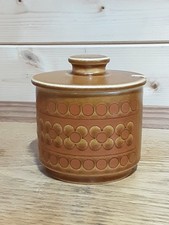 Vintage 70s Retro Hornsea Pottery Saffron Lided Sugar Bowl Mint Condition. 