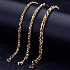 Gold 3mm - 5mm Wheat Link