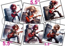 6 XL Card Toppers 5.5" Guitar