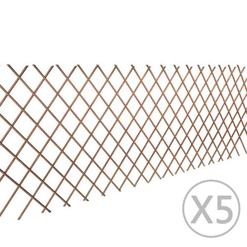 Willow trellis fence 5pcs - willow,