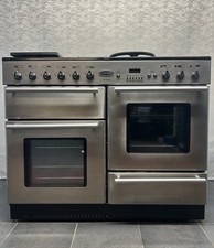 RANGEMASTER  TOLEDO 110cm DUAL FUEL RANGE COOKER IN STANLEY STEEL AND CROME TRIM