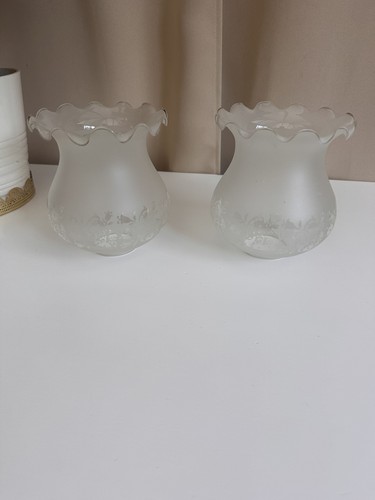 Vintage frosted glass oil - x,