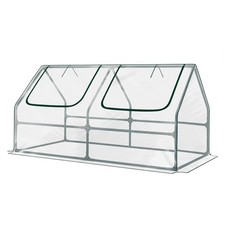 Aoodor 4x2x2FT Portable Mini Greenhouse Kit with PVC Cover for Outdoor Indoor