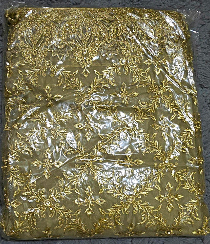 Designer gold embroidered net - designer,