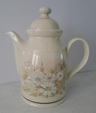 Royal Doulton Lambethware Florinda Vintage 1980 Stoneware  10" Coffee Pot