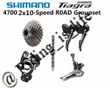New Shimano Tiagra 4700 2X10 Speed Road Groupset ST+RD+FD+Cassette+Chain 5 Pcs