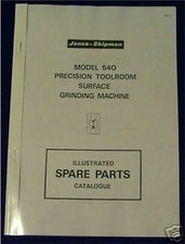Jones & Shipman 540 Surface Grinder Parts List