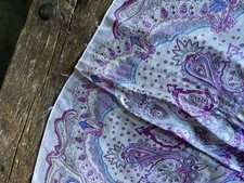Vintage Paisley Mandala Pink Silk Scarf Handbag Tie