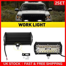4pcs 7Inch LED Work Light Bar Flood Spot Pods Offroad Fog Driving ATV Truck