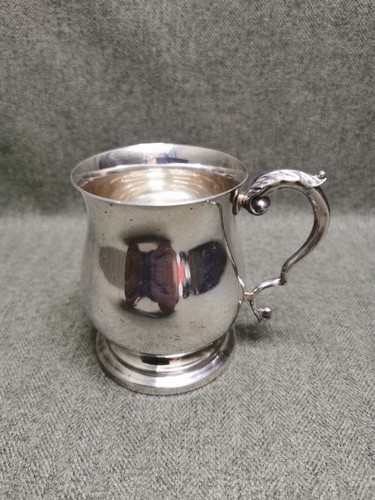 Vintage silver plated tankard - silver,