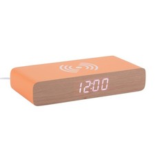 Karlsson Retro Flat Alarm Clock LED Display Wireless Charging  Alarm Clock