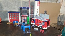 Playmobil 4819 Fire Station & Fire Engine  Used / Clearance