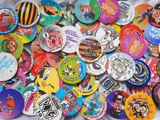 50 X Mixed Pogs Tazos Milkcaps Bundle & 1 Slammer All Vintage