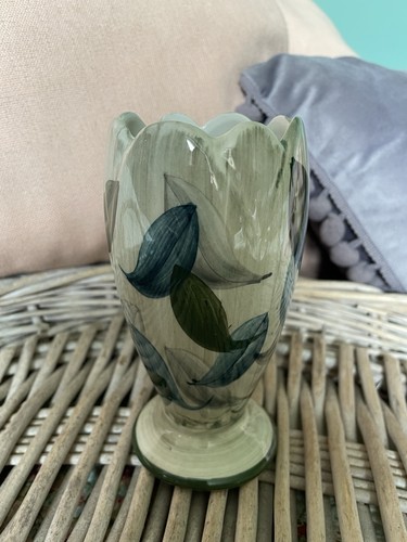 Vintage ceramic tulip vase - vintage,