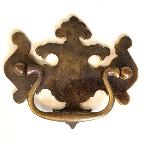 Solid brass plate handle pull