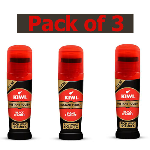 Kiwi instant polish black - 3x,