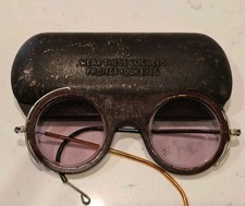 Vintage Antique WILLSON Welders Safety Goggles sunglasses 1920s 1930s Steampunk