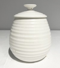 Portmeirion Sophie Conran White Rounded Lidded Jar. Discontinued. New. 