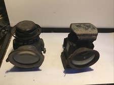 Two 1900th Century Bicycle Oil Lamps By Lucas Birmingham 4 3/4" High