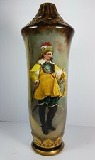 SPLENDID VINTAGE ART NOUVEAU ROYAL BONN SIGNED HAND PAINTED CERAMIC FLOWER VASE