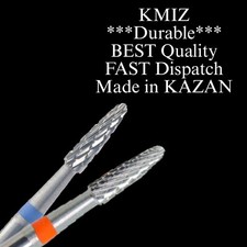 **KMIZ Carbide BLUE RED Nail Drill Bit Manicure/Pedicure/Dental 023/8mm Corn