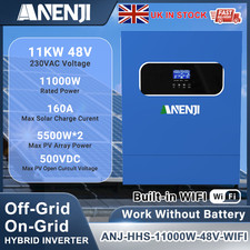 48V 11KW Hybrid Solar Inverter Pure Sine Wave On Grid Off Grid Dual MPPT 160A UK