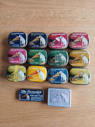 Gramophone needle tins - needle, +