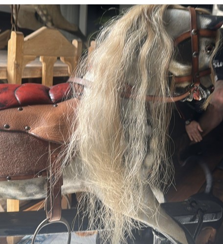 Antique wooden rocking horse - wooden,