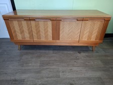 G Plan Herringbone Mid Century Teak Sideboard On Wooden Legs