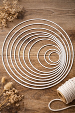 White Metal Craft Hoops