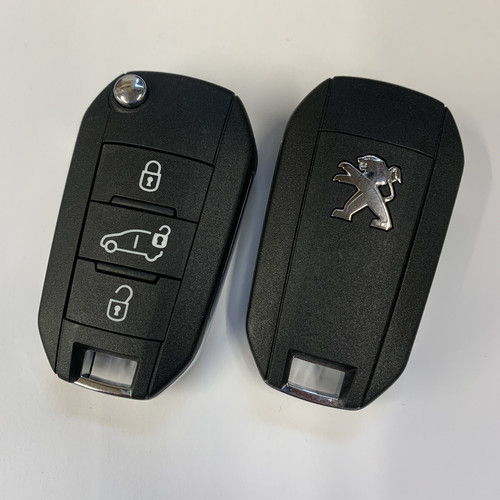 Peugeot flip key - fob, 3
