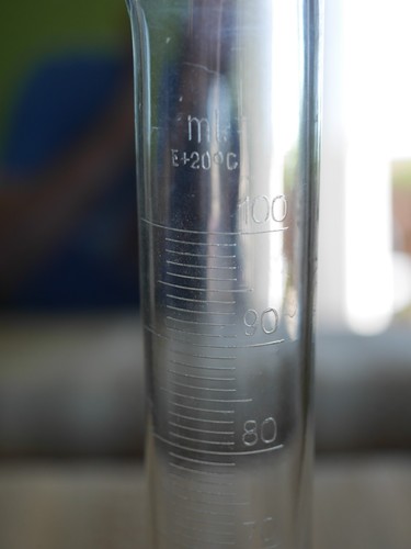 Measuring cylinder 100ml glass - cylinder,