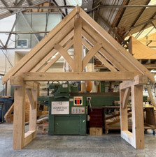 Traditionally built green oak