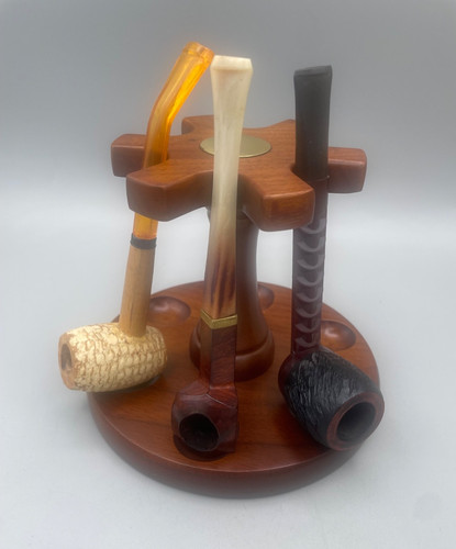 Vintage wooden pipe stand - ,