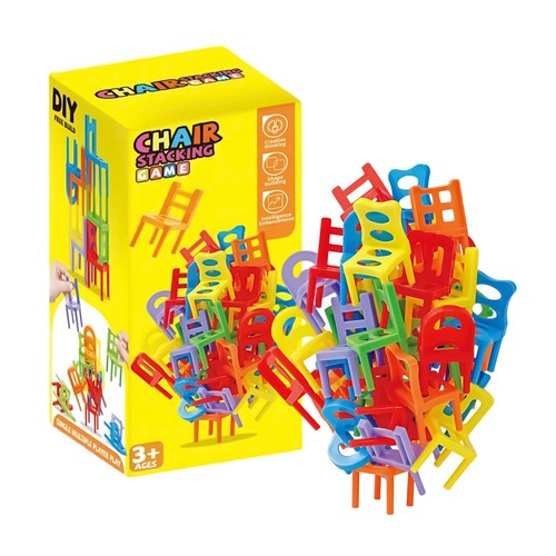 Stacking chairs game family - stacking,