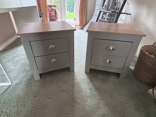 Pair bedside tables - bedside,