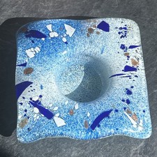 Vintage Fused Glass Cobalt