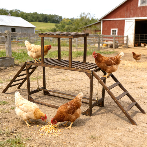Width wooden chicken - 2m,