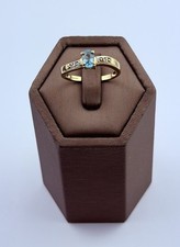 Aquamarine And Diamond Ring 