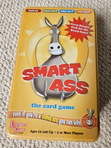 Smart ass card game - card, tin
