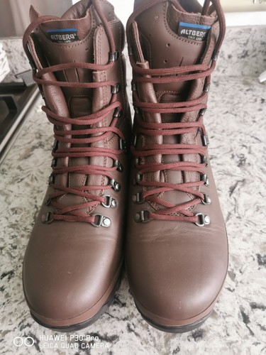 Altberg brown leather military - altberg,