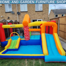 4 in 1 Kids Inflatable Bouncy Castle with Double Slide Pool and Climbing Wall