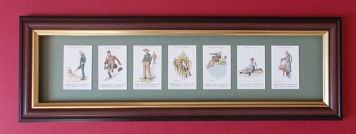 Framed cigarette cards - cigarette,