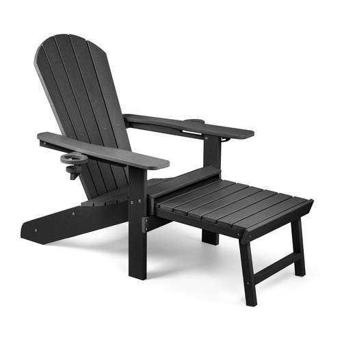 Black adirondack garden chair - adirondack,