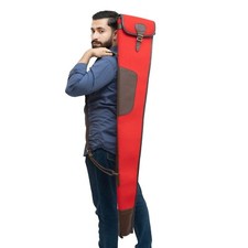 Shotgun Slip Padded Soft Gun Bag Canvas Leather Shooting Hunting Gun Carry Case