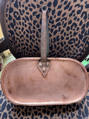 French copper oval braising - french,